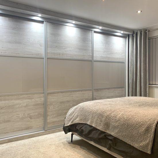 Made to measure, bespoke, Cascina pine & Cashmere sliding wardrobes in Worksop by James Kilner