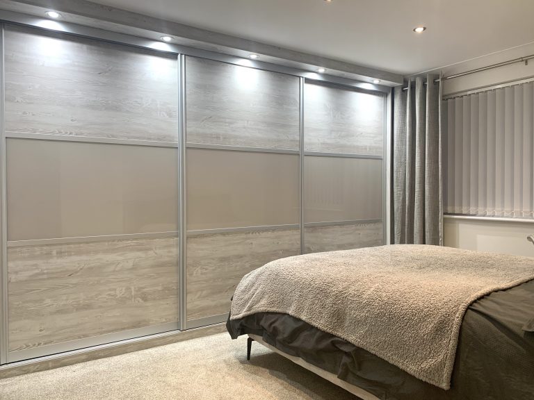 Made to measure, bespoke, Cascina pine & Cashmere sliding wardrobes in Worksop by James Kilner