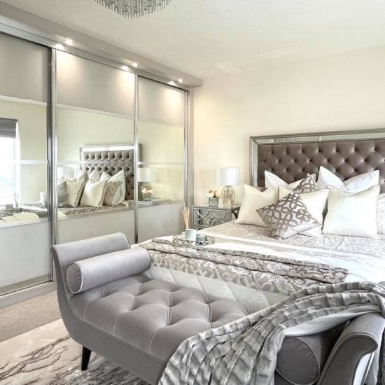 4 Panel Cashmere & Mirror Sliding Wardrobe