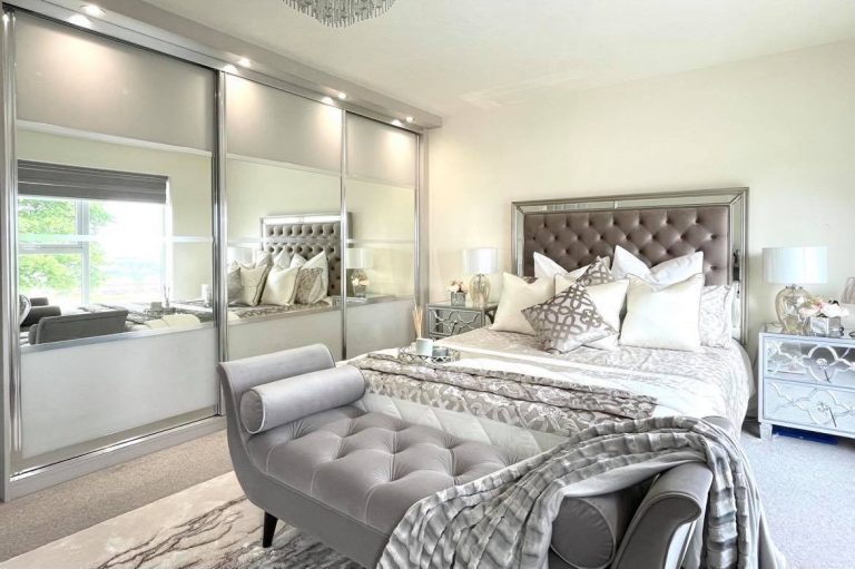 4 Panel Cashmere & Mirror Sliding Wardrobe