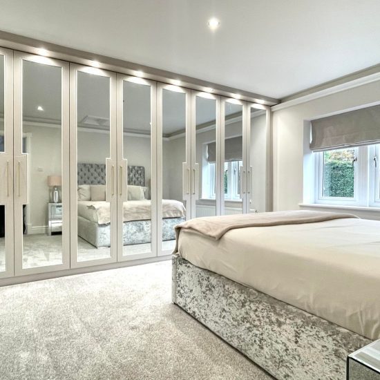 Deco Style Hinged Wardrobes in Cashmere