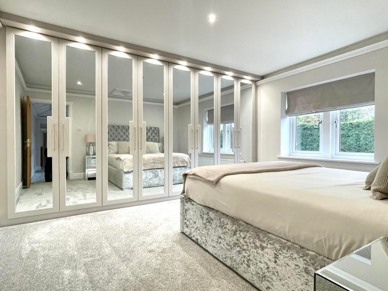 Deco Style Hinged Wardrobes in Cashmere
